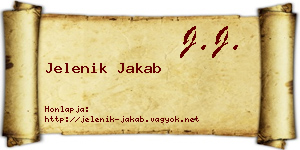 Jelenik Jakab névjegykártya